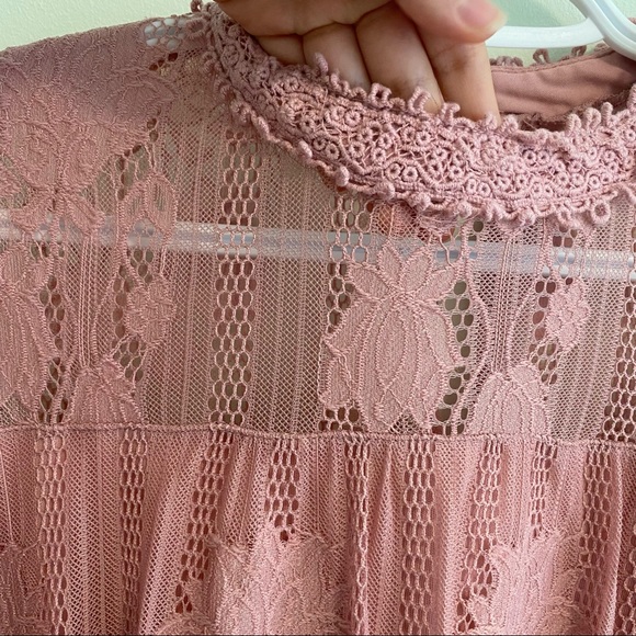 Soho pink mesh floral blouse Size XS - Picture 8 of 16